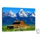 Glow Decor Blue and Brown Grand Teton National Parks Wall Art Decor 18" x 24"